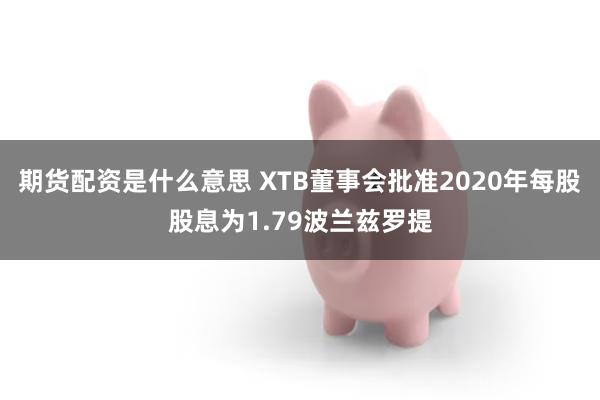 期货配资是什么意思 XTB董事会批准2020年每股股息为1.79波兰兹罗提